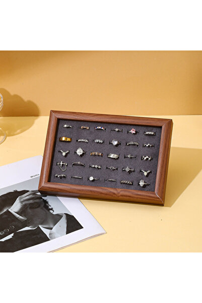 Choice لوحة عرض خواتم أنيقة باللون الرمادي، وصندوق تخزين مجوهرات وأقراط للأذن...