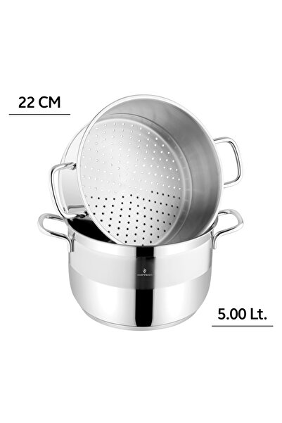 Sofram Soft 22 cm 3 Parça Buharda Pişirme Tencere Seti