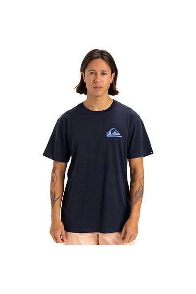 Quiksilver Window Pane Men's Navy Blue Round Neck T-Shirt