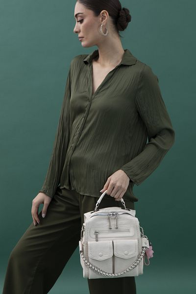 LuviShoes BYN2267 Geantă albă de zi cu zi pentru femei