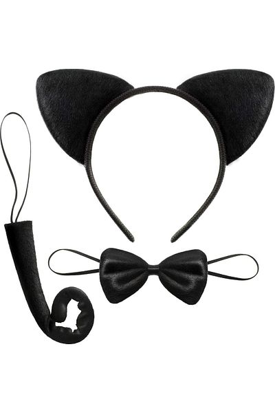 Skygo Cat Costume Crown Tail Bow Tie Set 1 Piece