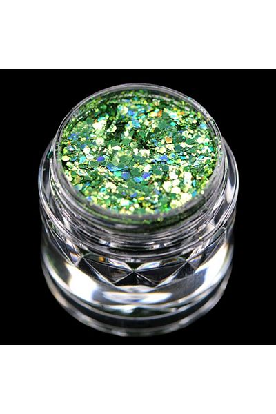 Kajol Beauty Holographic cosmetic glitter (green) for makeup/bodyart PK173 KAJOL Beauty®, <1g