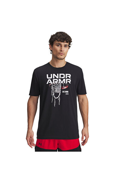Under Armour Ανδρικό μπλουζάκι UA M 60/40s μαύρο με στρογγυλή λαιμόκοψη με τύ...