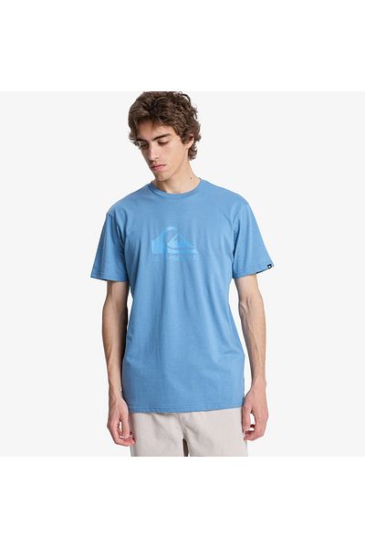 Quiksilver Tricou albastru cu gât rotund pentru bărbați Ev Comp Logo