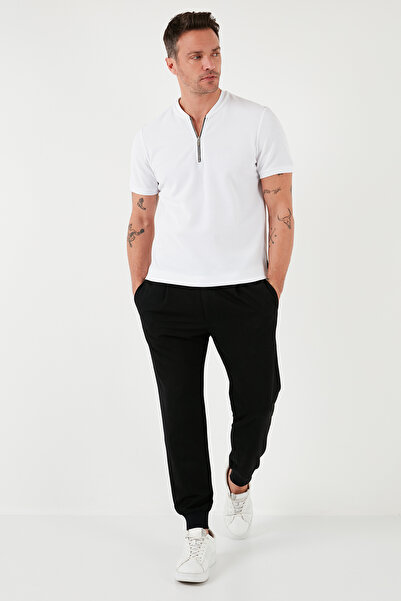 Buratti Ανδρικό μπλουζάκι βαμβακερό μπλουζάκι με μισό φερμουάρ 5902653