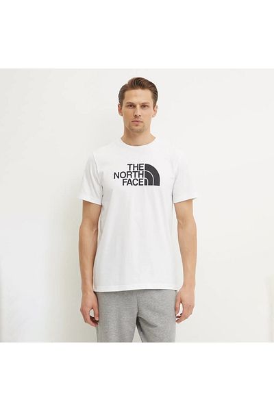 THE NORTH FACE Easy Herren-T-Shirt in Weiß mit Rundhalsausschnitt