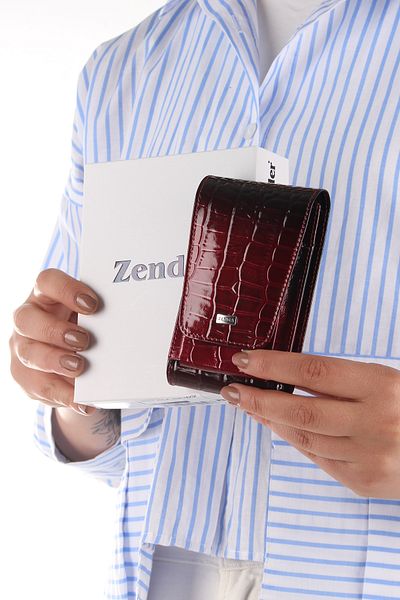 Zenga 903_r 100% Genuine Leather Cigarette Holder Claret Red