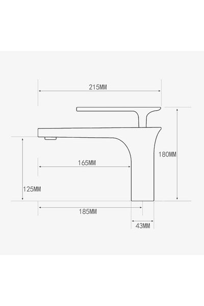 Smack Nordic White modern design washbasin faucet made of medium white brass SMK030