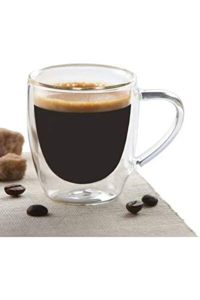 Generica كوب دبل جلاس للقهوه والنسكافيه عدد 2