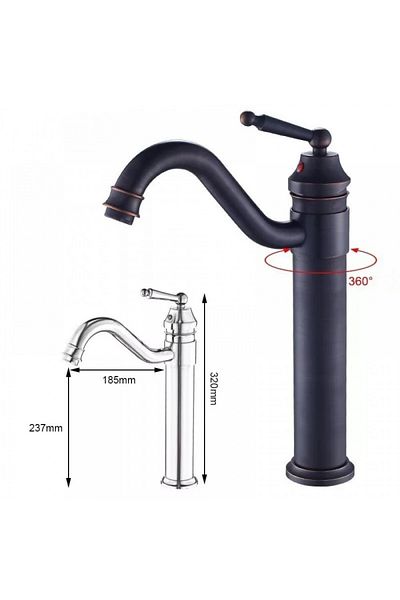 Smack Baterie Lavoar Inalta Negru Antichizat FNF 1739