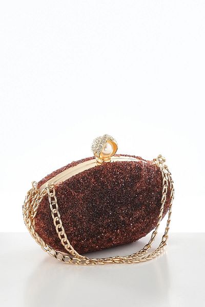 EXPLOSION Stylish Evening Dress Bag with Crystal Stone Short Chain Strap.