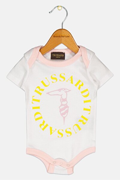 Trussardi Toddlers Girl Graphic Print Short Sleeves Bodysuit, White