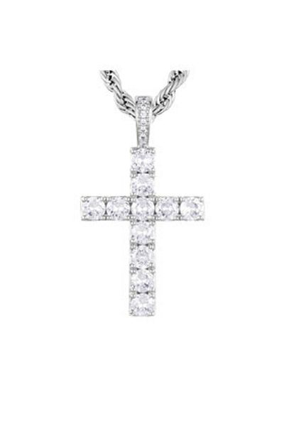 Iced Stuff men's pendant ZAWIESZKA DIAMOND CROSS silver-colored