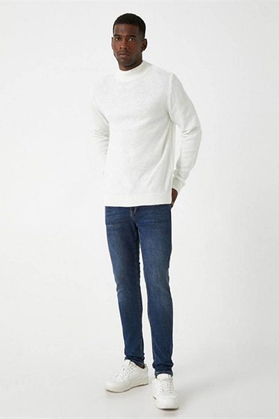 Koton Ανδρικό Skinny Jean Παντελόνι Micheal Medium Indigo 5sam40048ıd