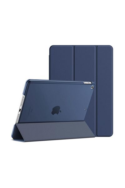 REDz Accessories Husă de protecție cu clapă pentru Apple iPad 10.2" 7/8/9 (2019/2020/2021), model tip carte, albastru marin