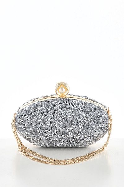 EXPLOSION Stylish Evening Dress Bag with Crystal Stone Short Chain Strap.
