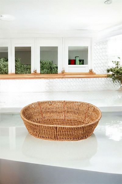 Bayev Large Oval Wicker Braided Bread Basket Decorative Basket 700662