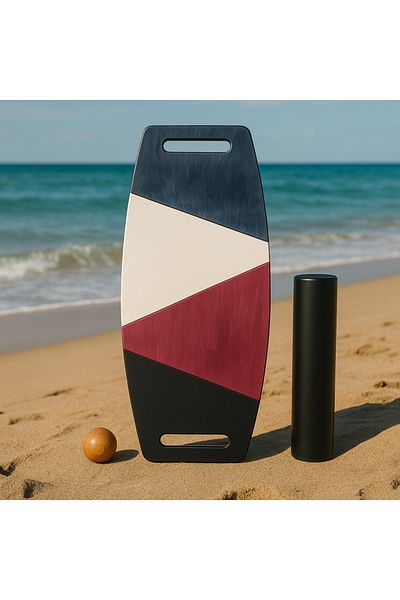 Wood Stone Art Colorful Balance Board - Balance Roller Board - Dual Function Surfing and Kayaking Training Board