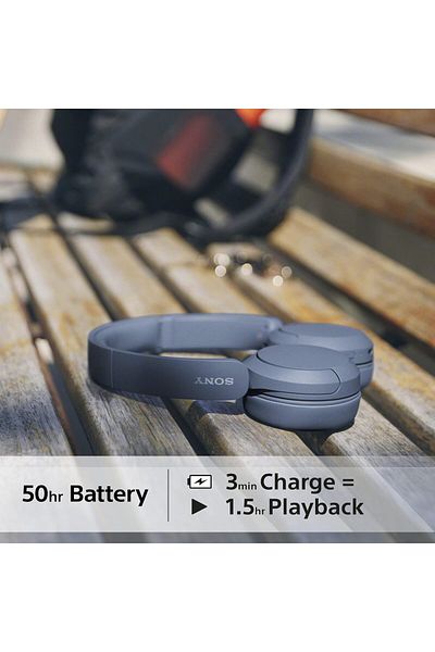 Sony WH-CH520 Wireless Bluetooth Headphones-up to50Hours Battery Life,Quick Charge,On-ear style