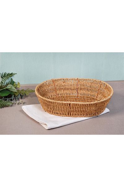 Bayev Large Oval Wicker Braided Bread Basket Decorative Basket 700662