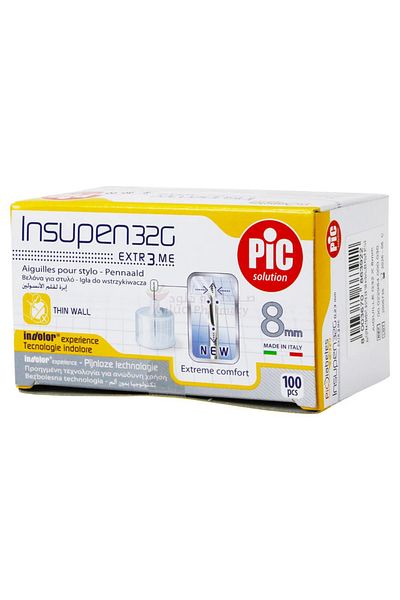 PIC SOLUTION PIC Insupen 8mm x 32G pen needles