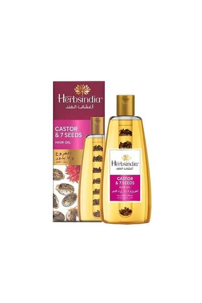Herbsindia اعشاب الهند زيت الشعر بالخروع و 7 بذور - 280 مل