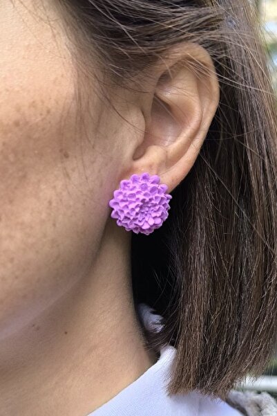 thecolourfully أقراط الأقحوان - الخزامى (طين البوليمر - أقراط الأظافر، صناعة ...