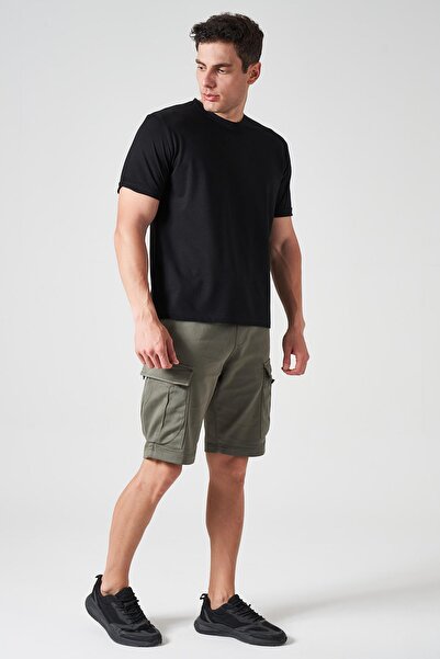 TENA Ανδρικό μπλουζάκι με μαύρο μανίκι και στρίφωμα με αυτομανσέτες Oxford