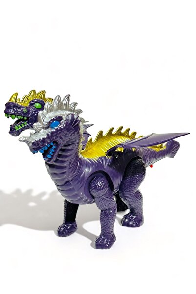 tmtoysandmore Trex Çift Kafalı Dinazor Ejderha Işıklı Sesli Yürüyen Oyuncak
