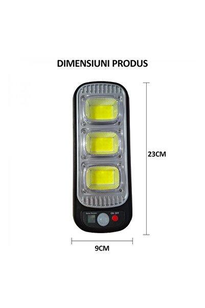 NEXTLY Lampa Cu Incarcare Solara 54 Led Cob, , Senzor De Miscare Si Lumina, 3...