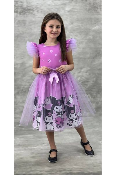 Güzin Fashion Girl's Dress Kuromi