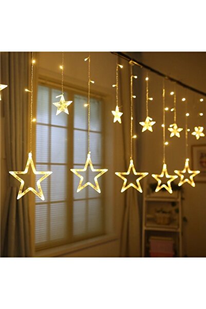 NEXTLY Instalatie De Craciun Tip Perdea , Interconectabila, Lumini Led Alb Cald, 8 Jocuri De Lumini