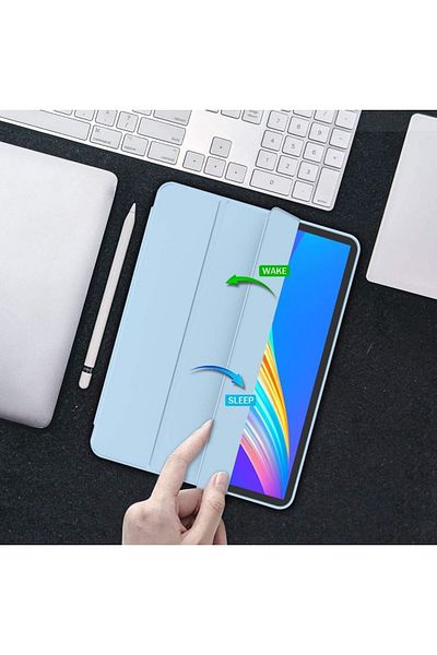 REDz Accessories Book Case with Pen Holder for Apple iPad Pro 11" (2018-2022), Full Protection, Foldable, Light Blue