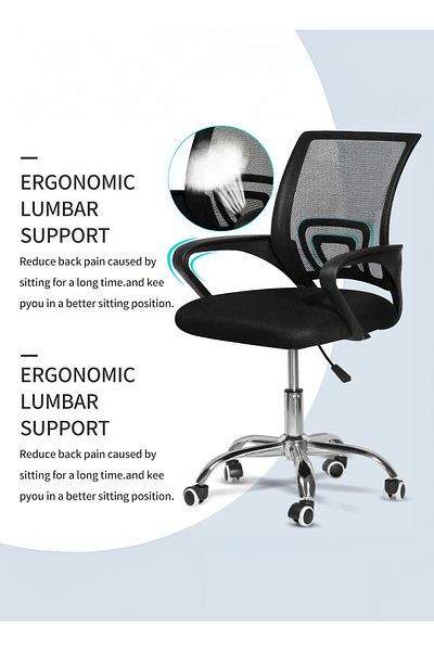 Generic Ergonomic Office Chair with Lumbar Support Adjustable Swivel Chair