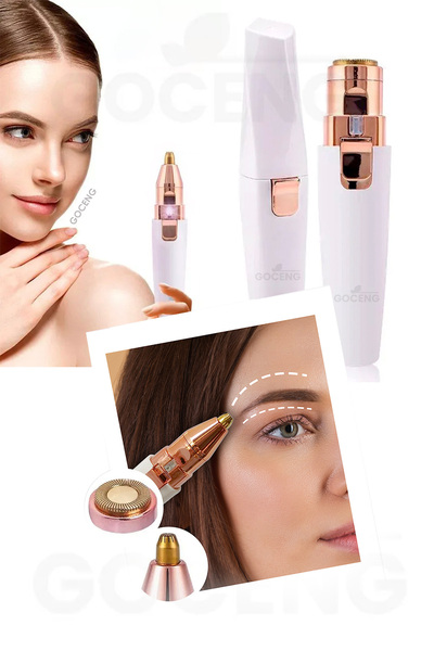 GOCENG Yüz Kaş Epilatör Kıl Kaş Bıyık Tüy Alma Aleti Epilasyon Çift Başlık