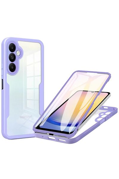 REDz Accessories Carcasă de protecție Full Armor 360 pentru Samsung Galaxy S25/s24, capac față-spate, violet