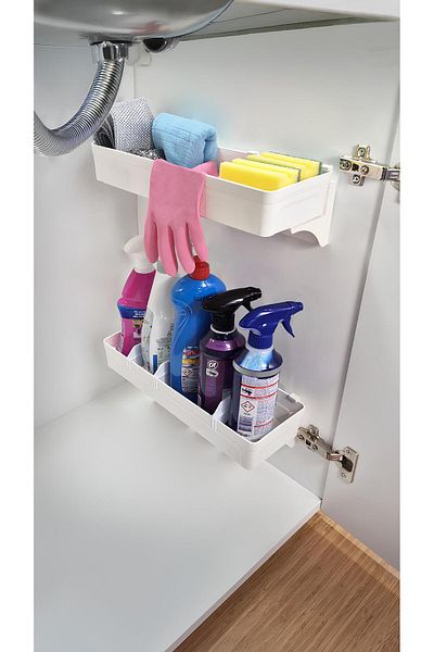 ATA HOME 2 τεμάχια αυτοκόλλητη συρόμενη ντουλάπα οργάνωσης ραφιών Organizer συρταριέρα