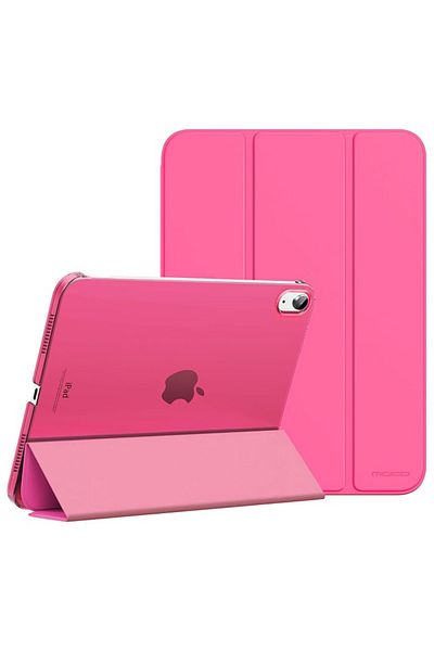 REDz Accessories Husă de protecție cu clapă pentru iPad 10 2022/2024, iPad 11 2025, model tip carte, pliabilă pentru suport, roz
