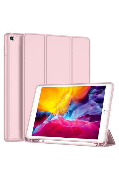 REDz Accessories Book Case with Pen Holder for Apple iPad Mini 4/5, Full Protection, Foldable, Pink