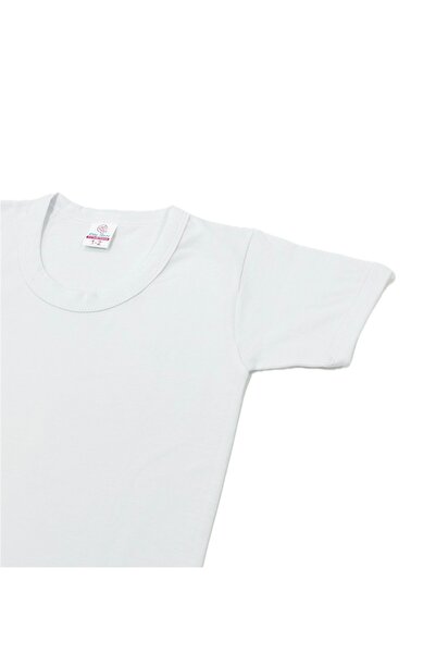 City Rose Fashion 6 - Pieces Cotton Roundneck Undershirt and Short Underwear Boy Set White