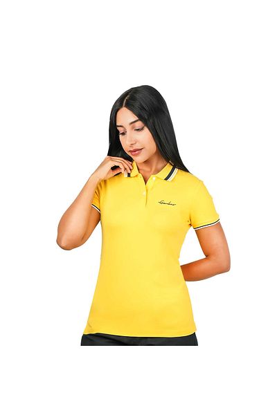 Giordano Women's Classic Cotton Pique Polo - Slim Fit, Embroidered Detail