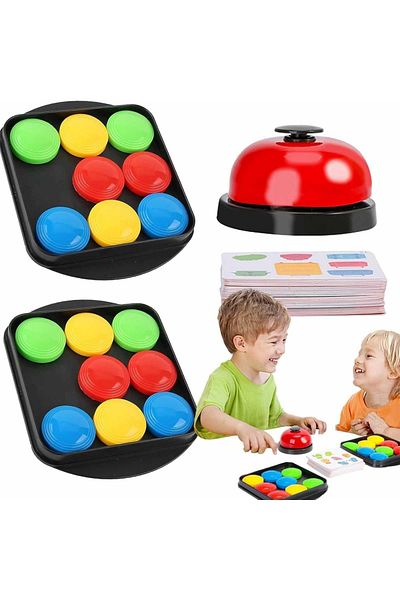 Micostore Intelligence And Logical Thinking Game - Logic Game, With Bell, 16 Discs And 40 Cards