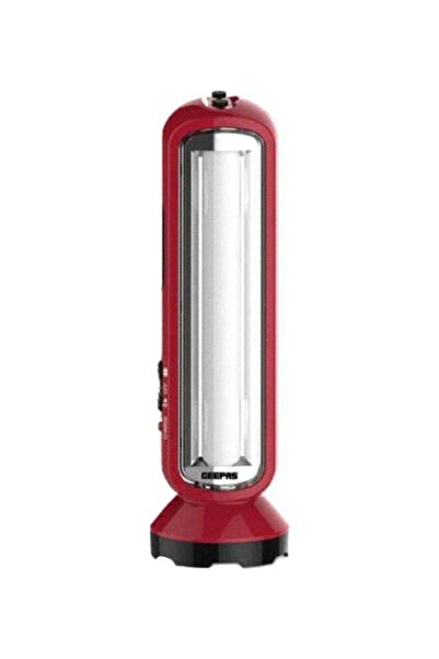 Geepas مصباح LED قابل لإعادة الشحن مع فانوس طوارئ أحمر/أبيض/أسود
