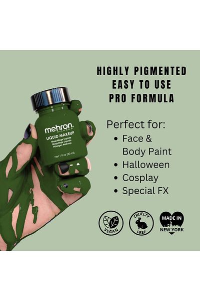 Mehron Liquid Makeup Mehron Green, 30ml