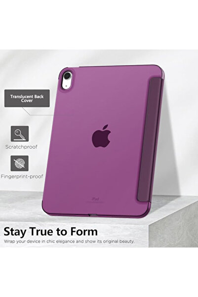 REDz Accessories Husă de protecție cu clapă pentru iPad 10 2022/2024, iPad 11 2025, model Book, culoarea strugurelui