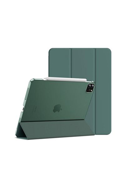 REDz Accessories Flip Case, Apple iPad Pro 11, Air 4/5, Air 11, Book Protection, Viewing Stand, Dark Green