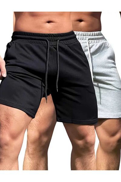 FUNSTYLE Men's Comfortable Fit 2 Thread 2 Piece Shorts