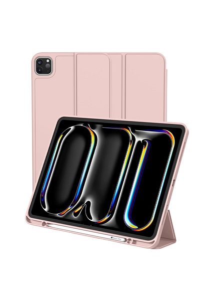 REDz Accessories Husă tip carte cu suport pentru stilou pentru Apple iPad Pro 11" (2018-2022), protecție completă, pliabilă, roz