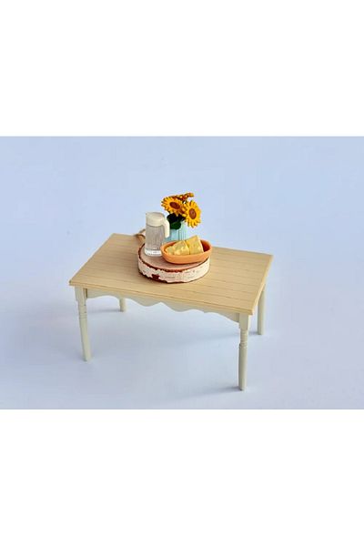 CharmFancy 1/12 Scale Dining Table Miniature Diorama Ware Accessory