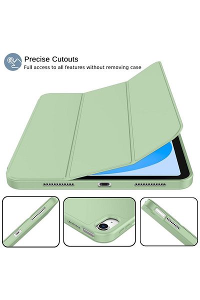 REDz Accessories Book Case with Pen Holder for Apple iPad Air 10.9" and iPad Air 11", Foldable, Mint Green